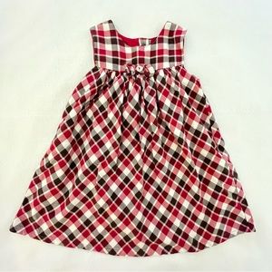 Gymboree Sweet Treats Red & Brown Plaid Dress